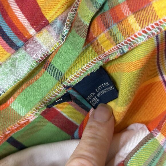 Polo Ralph Lauren Shorts Mens 36 Tyler Orange Green Loud Plaid Preppy‎ Pleated - Picture 10 of 12